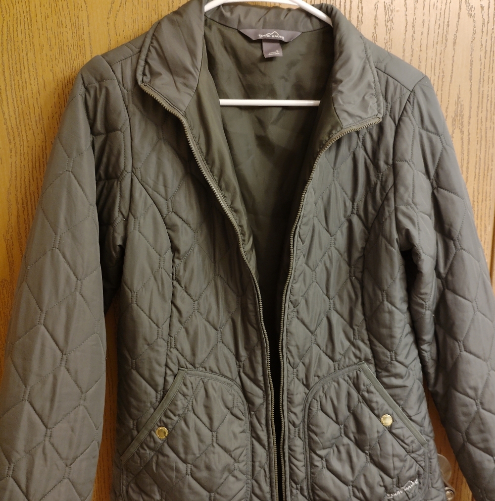 Olive Quilted Jacket - Picture 1 of 5